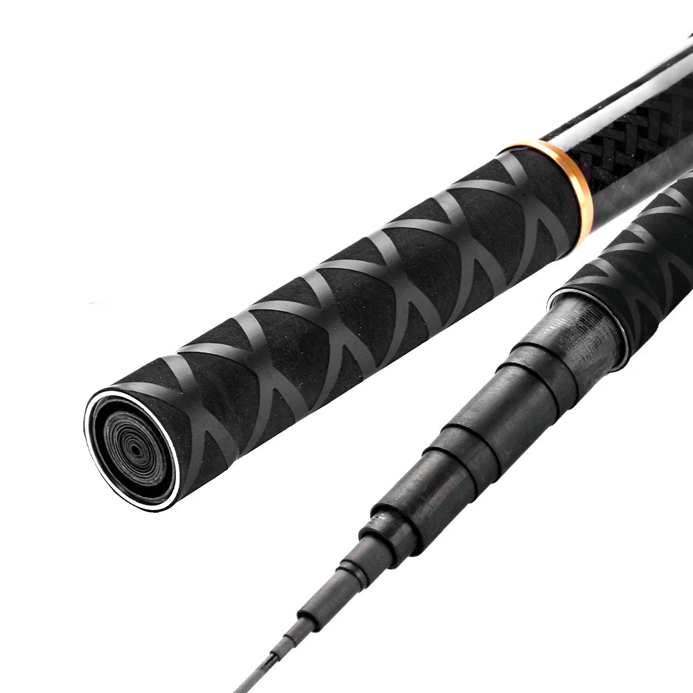 Vara Tilápeira em Fibra de Carbono Telescópica Black Ação Rápida