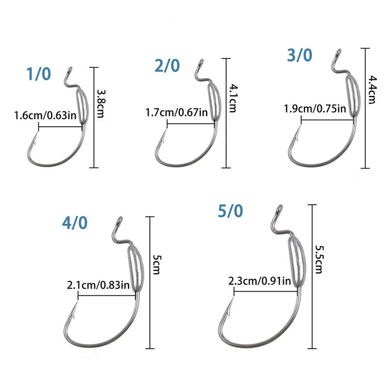 Anzol Offset Lastreado Jig Brasil 2.5, 2.8, 3.5, 5.5 e 6 gramas 25 Unidades - Jig Brasil