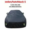 Universal suv/berlina completa carro cobre ao ar livre sol neve proteção uv carro zíper design preto caso do carro capa S-XXL