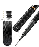 Vara Tilápeira em Fibra de Carbono Telescópica Black Ação Rápida