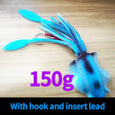 Isca Artificial Lula Ultra Realista Fluorescente 20, 60, 80, 100, 120 e 150g Fluorescente para Pesca Oceânica
