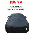 Universal suv/berlina completa carro cobre ao ar livre sol neve proteção uv carro zíper design preto caso do carro capa S-XXL