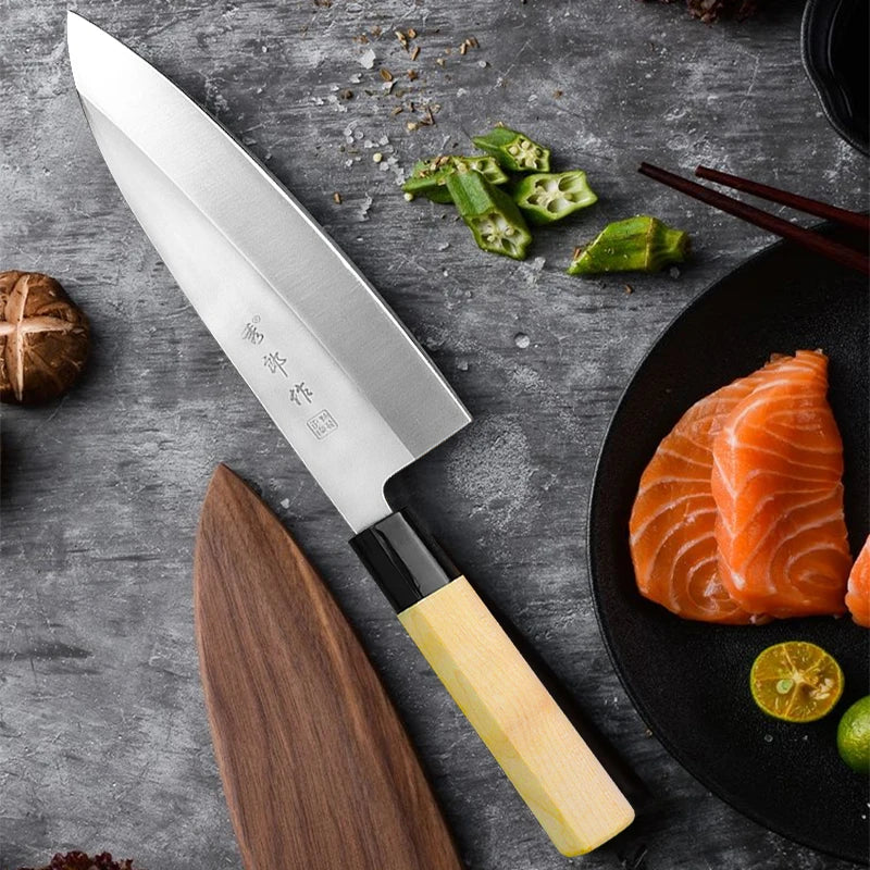 Faca Japonesa para Sushi Sashimi, de Aço Inoxidável para Cortar Salmão, Faca de Corte, Faca de cozinha, Gyuto, Santoku, Nakiri, Deba,Yanagiba