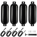 Kit 4 Defensas Náuticas para Lancha e Barco + Cordas e Bomba