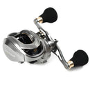 Seasir Megacuda Baitcasting Reel, Arraste 15kg, Carretel Profundo, 6.5:1 Quadro De Alumínio, Lado De Carbono, Punho Duplo, Jigging Metal Reel, Água Do Mar
