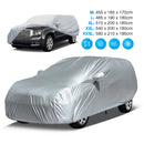 Universal suv/berlina completa carro cobre ao ar livre à prova dwaterproof água sol chuva neve resistente à poeira proteção uv carro prata caso capa M-XX