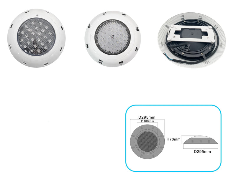 Luminária Colorida para Piscina LED IP68 12Volts 18 e 24Watts - Jig Brasil