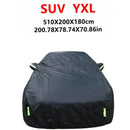 Universal suv/berlina completa carro cobre ao ar livre sol neve proteção uv carro zíper design preto caso do carro capa S-XXL