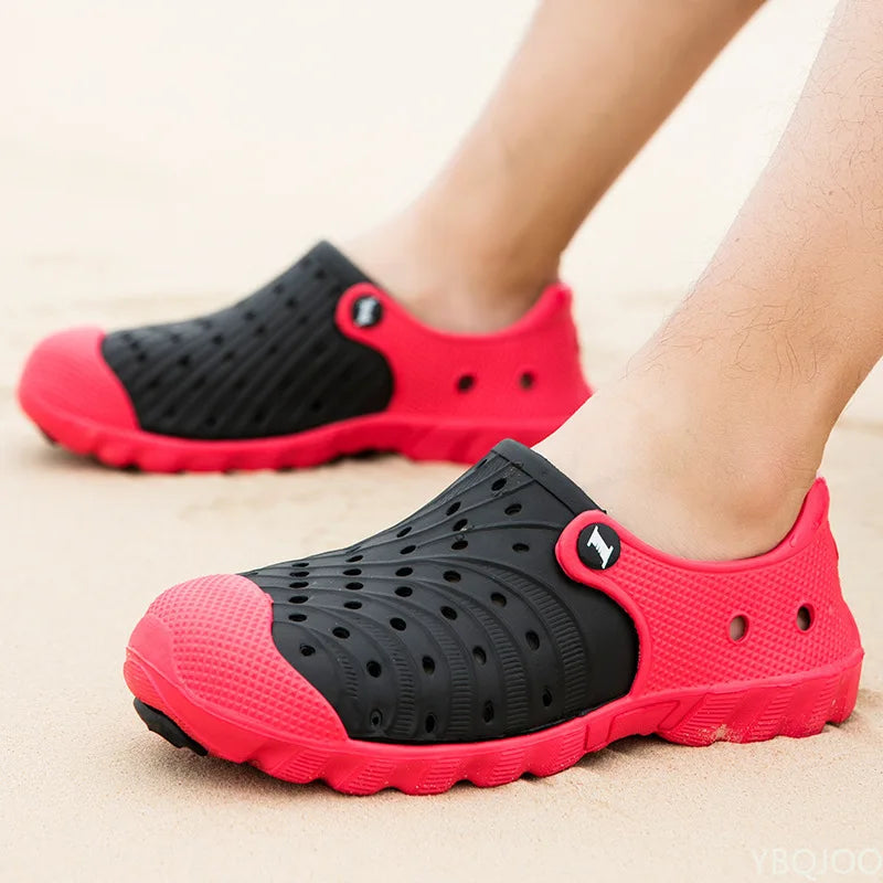 Summer Men Beach Shoes New Men Garden Casual Male Sandals Rubber 2 For Men Summer Slides Swimming Jelly Shoes Size 40-46