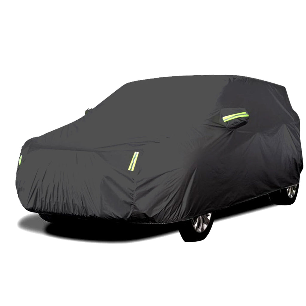 Tampa completa universal do carro com tira reflexiva, proteção solar, poeira, impermeável, UV, resistente a riscos, sedan, S-XXL