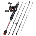 Sougayilang 1.7m Casting Fishing Combo 5 Section Carbon Fiber Lure Fishing Rod and 7.2:1 Gear Ratio Max Drag 8kg Reel Pesca - Jig Brasil