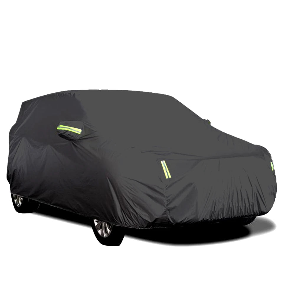 Tampa completa universal do carro com tira reflexiva, proteção solar, poeira, impermeável, UV, resistente a riscos, sedan, S-XXL