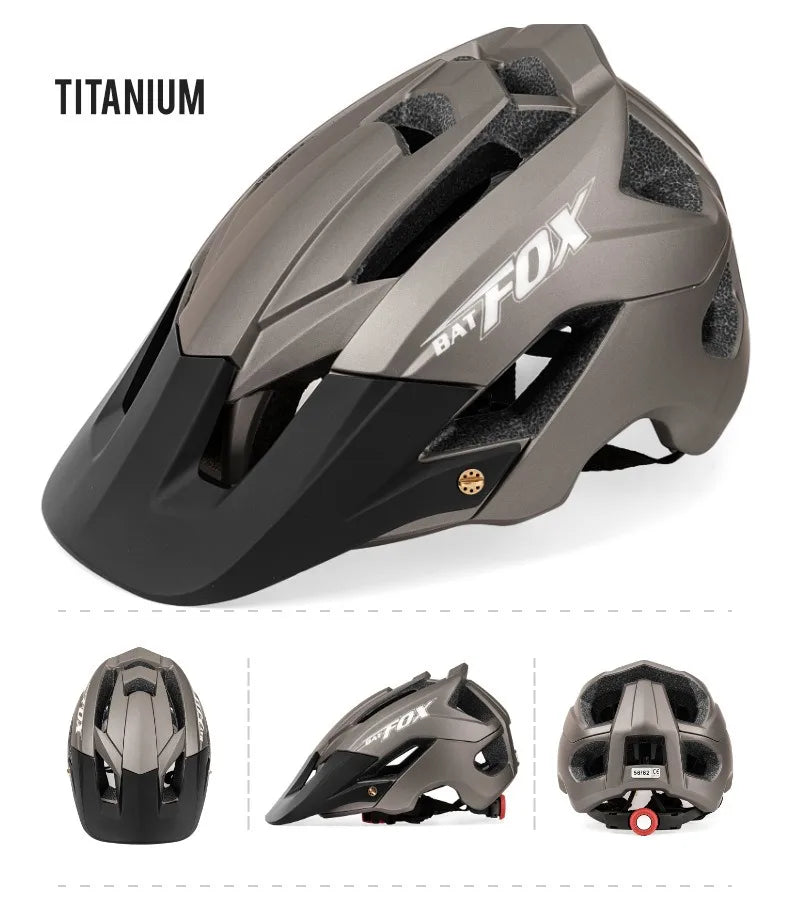 Batfox capacete de bicicleta moldado geral, capacete de estrada de montanha ultraleve, equipamento de ciclismo dh am casco ciclismo