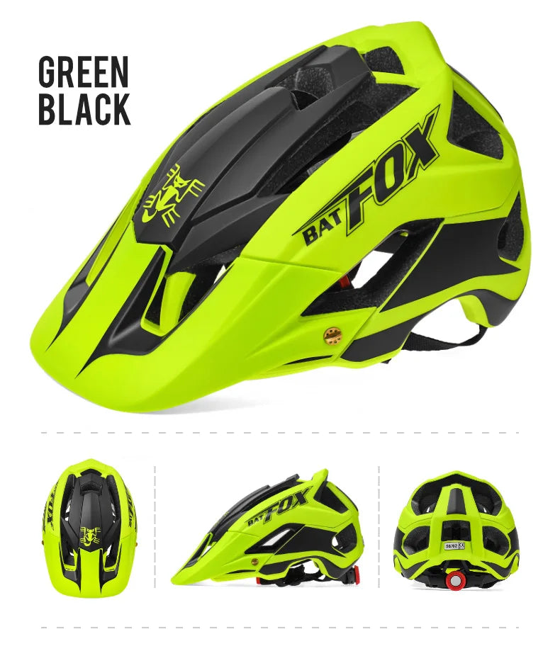 Batfox capacete de bicicleta moldado geral, capacete de estrada de montanha ultraleve, equipamento de ciclismo dh am casco ciclismo