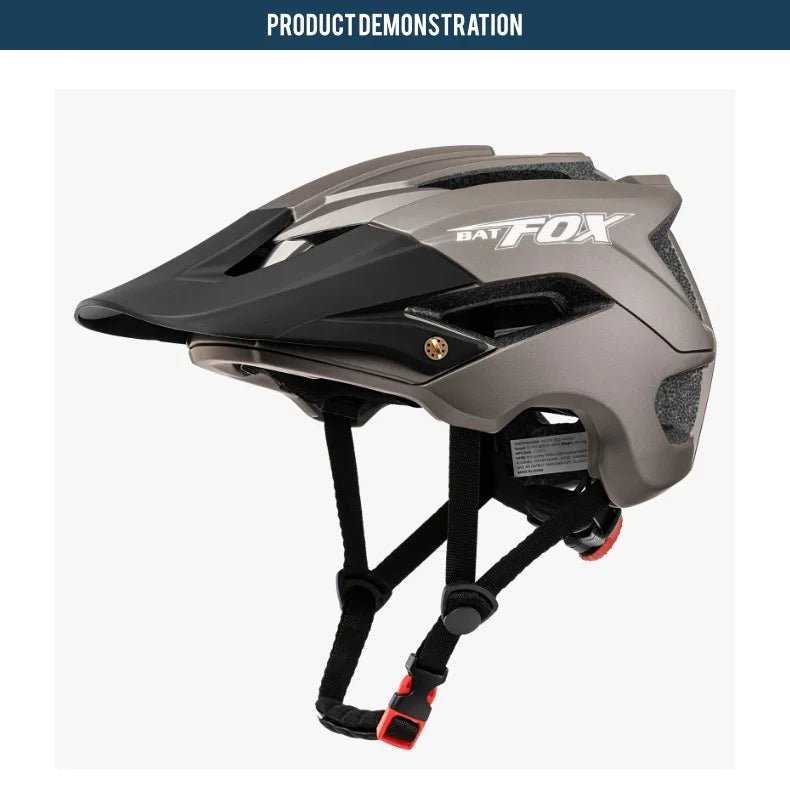 Batfox capacete de bicicleta moldado geral, capacete de estrada de montanha ultraleve, equipamento de ciclismo dh am casco ciclismo