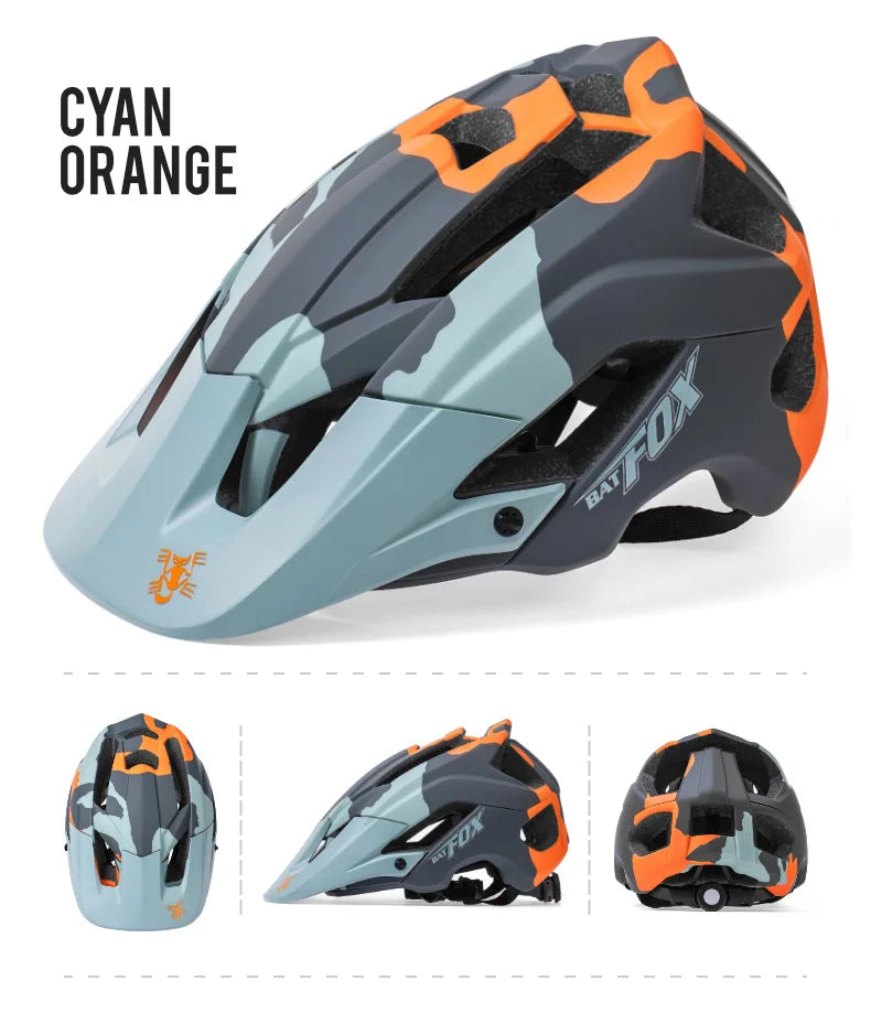 Batfox capacete de bicicleta moldado geral, capacete de estrada de montanha ultraleve, equipamento de ciclismo dh am casco ciclismo