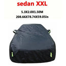 Universal suv/berlina completa carro cobre ao ar livre sol neve proteção uv carro zíper design preto caso do carro capa S-XXL