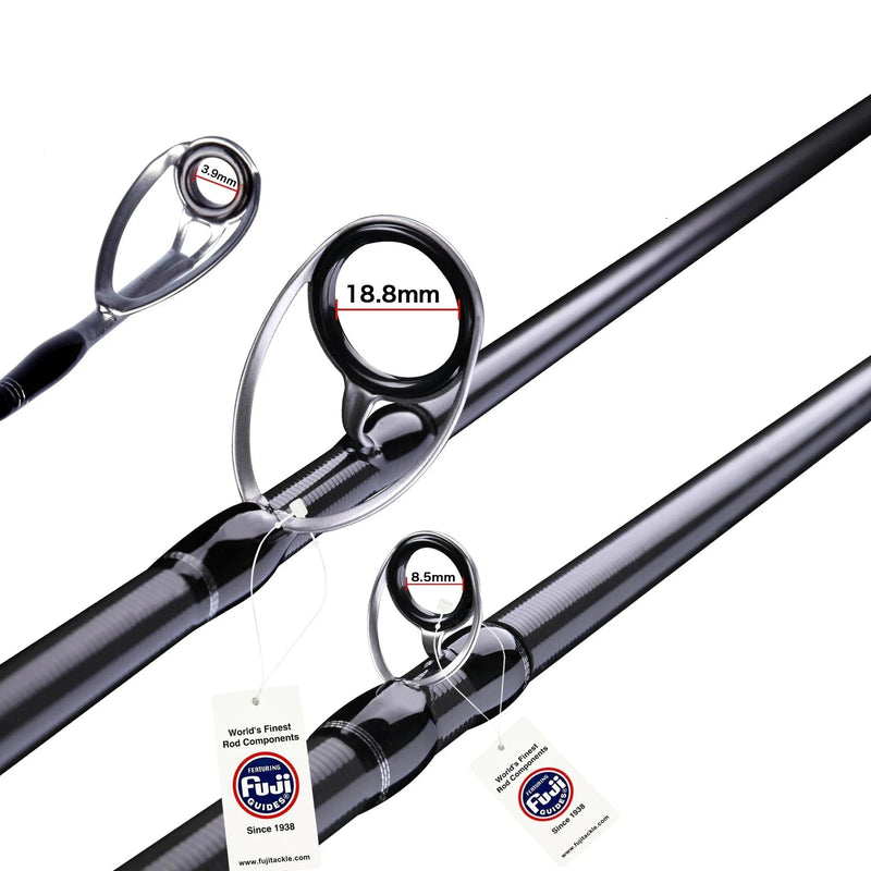 Vara de Pesca com Passadores Fuji em Fibra de Carbono Black Jak - Jig Brasil