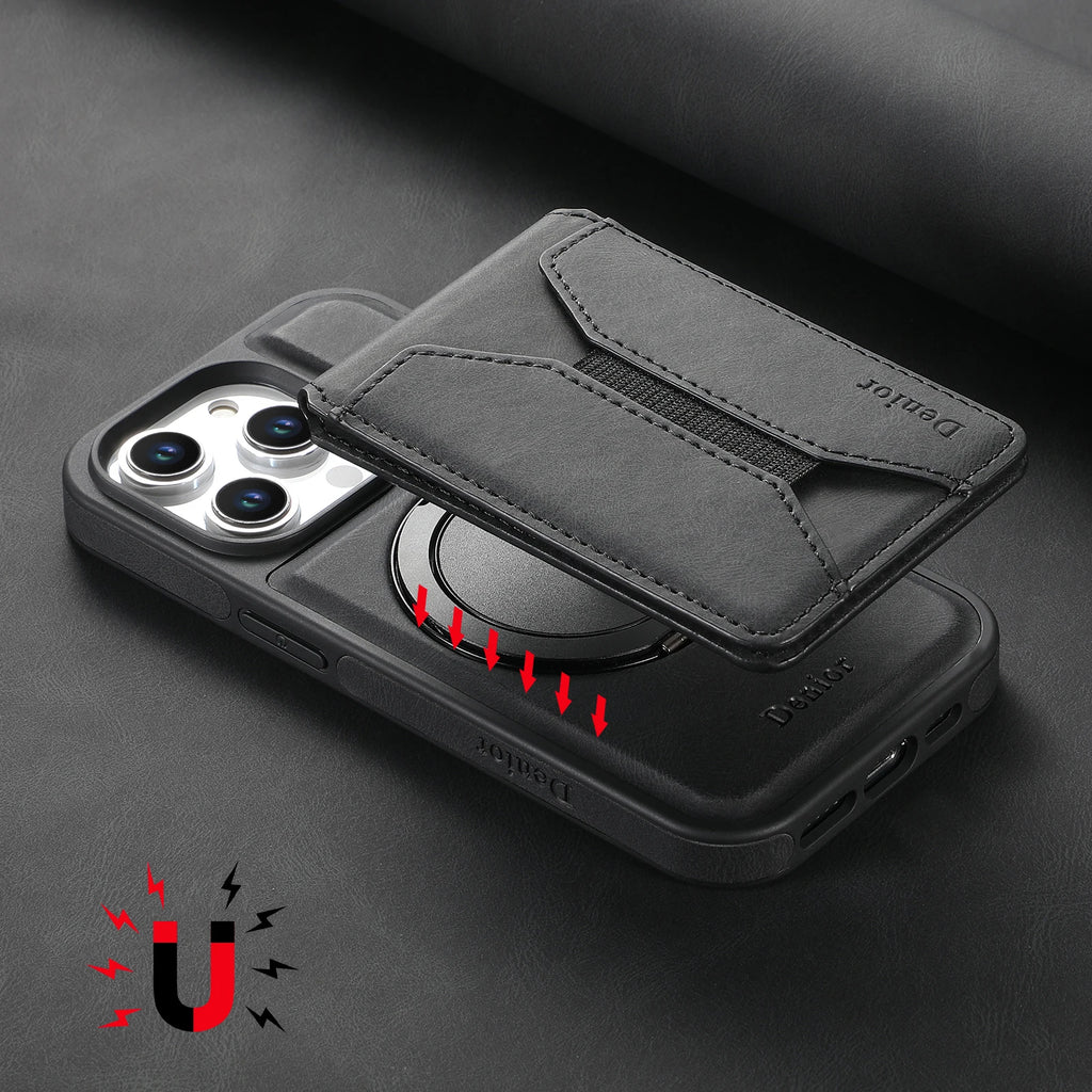 Capa de Proteção para iPhone 16, 15, 14 Pro Max, 13 e 12  Suporte de Anel 360° Magnética