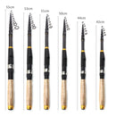 Vara Robaleira Vara de pesca Telescópica de Fibra de Carbono