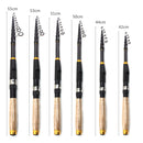 Vara Robaleira Vara de pesca Telescópica de Fibra de Carbono