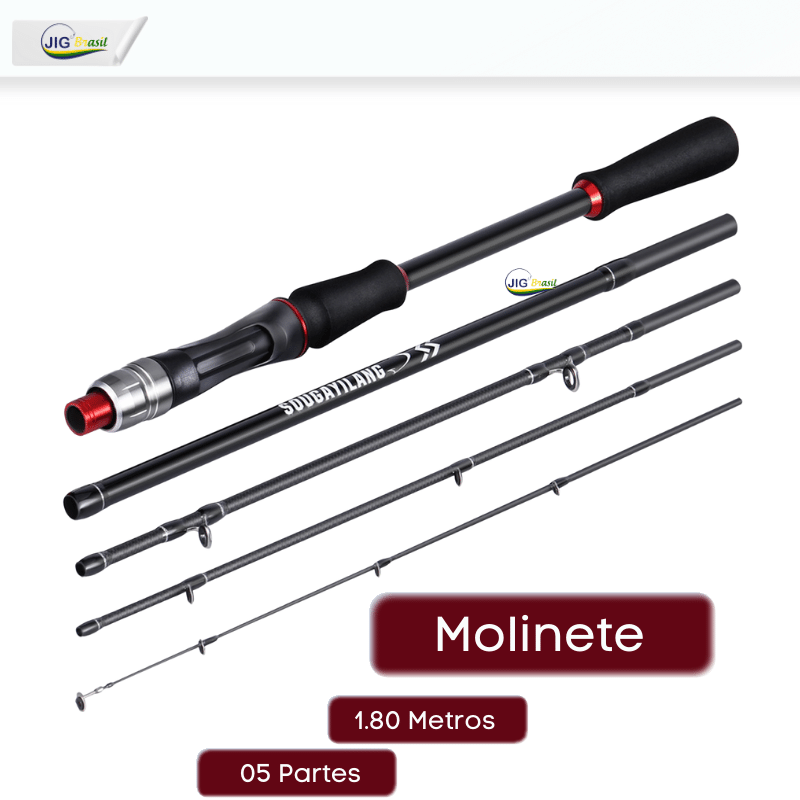 Vara de Pesca Portátil Ideal para Pesca Urbana 1.80 e 2.10m FRETE GRÀTIS - Jig Brasil