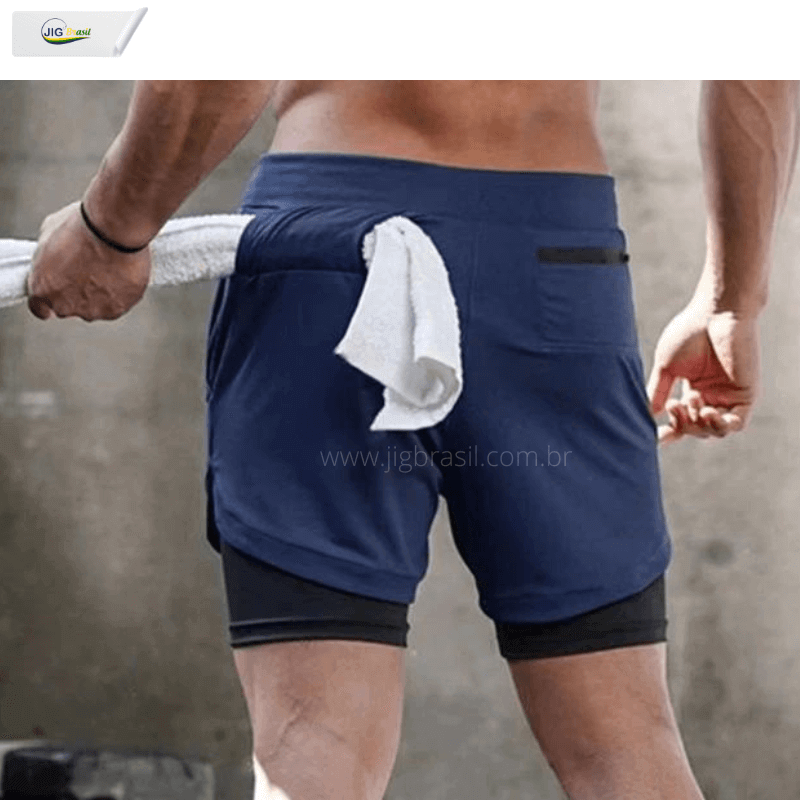 Short Crossfiteiro RUNNING com Forro Térmico Porta Celular Secagem Rápida - Jig Brasil