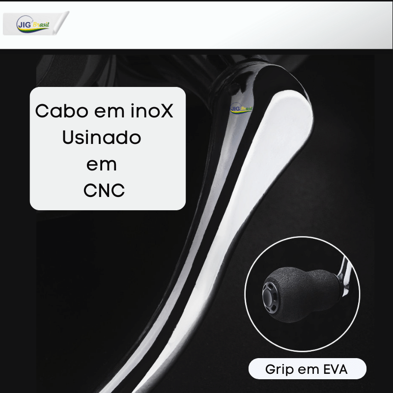 Molinete GA 1000/7000 21 kg de DRAG Ideal para Água salgada Rolamentos Inox FRETE GRATIS - Jig Brasil