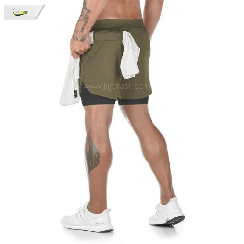 Short Crossfiteiro RUNNING com Forro Térmico Porta Celular Secagem Rápida - Jig Brasil