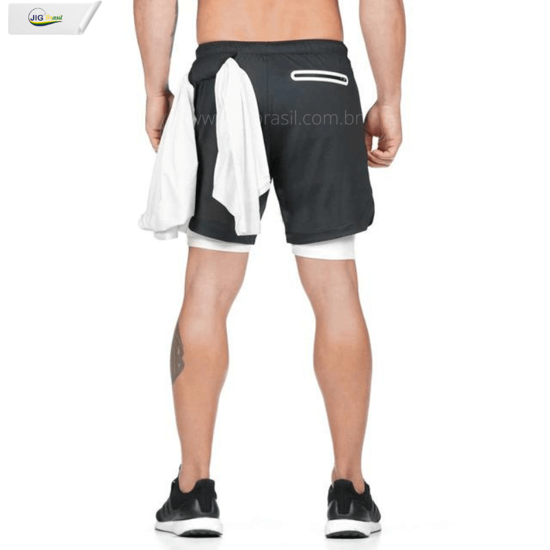 Short Crossfiteiro RUNNING com Forro Térmico Porta Celular Secagem Rápida - Jig Brasil