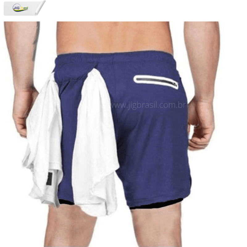 Short Crossfiteiro RUNNING com Forro Térmico Porta Celular Secagem Rápida - Jig Brasil