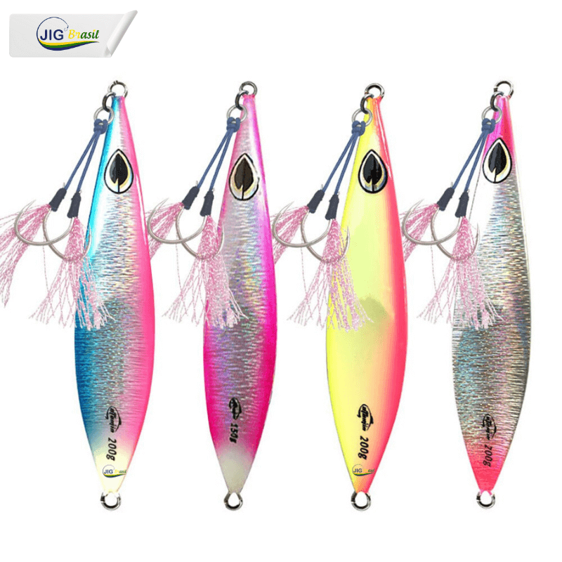 Slow Jig/ Glow 150g200g250g300g Kit 4 Peças FRETE GÁTIS - Jig Brasil