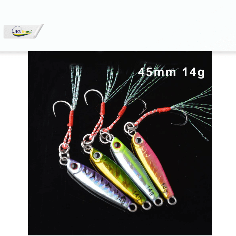 Micro Jig 7, 14, e 28 Gramas 4 Unidades Jig Brasil FRETE GRÁTIS - Jig Brasil