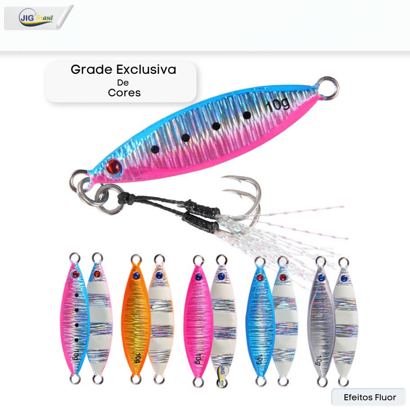 Micro Jig 5 e 10g FRETE GRÁTIS - Jig Brasil