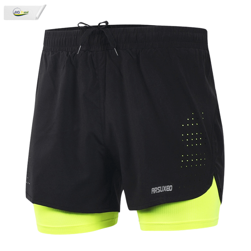 Short de Corrida com Forro Térmico Secagem Rápida RUNNING SHORT Frete Grátis - Jig Brasil