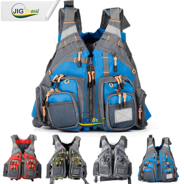 Colete Salva Vidas Para Pesca FRETE GRÁTIS - Jig Brasil