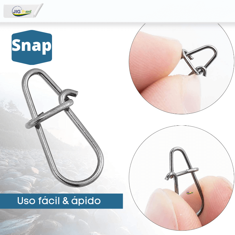 Snap em Aço Inox 304 100pcs 00 a 3# FRETE GRÁTIS - Jig Brasil