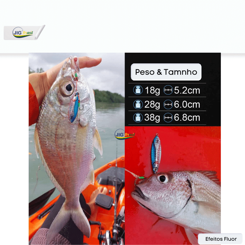 Micro Jig/ Baratinha 18g 28g e 38g FRETE GRÁTIS - Jig Brasil