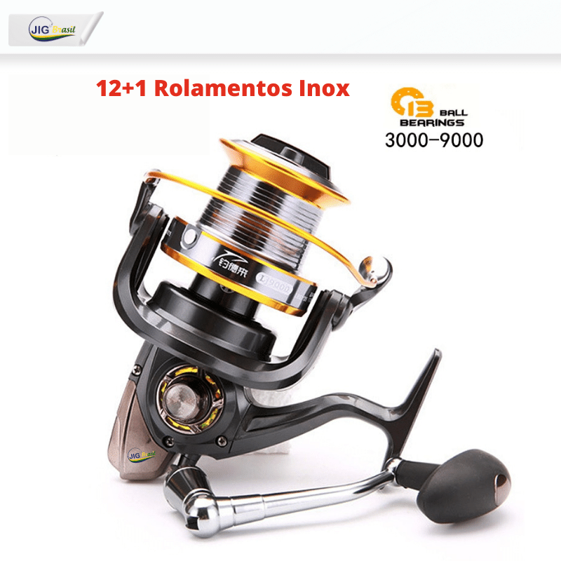 Molinete Long Shot Tamanhos 3000 a 9000 Água Salgada FRETE GRÁTIS - Jig Brasil