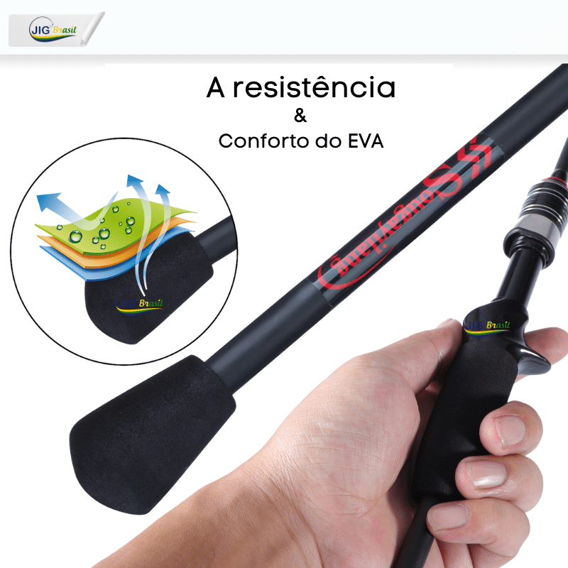 Vara de Pesca Ultra-Light em Fibra de Carbono 1.8metros FRETE GRÁTIS - Jig Brasil