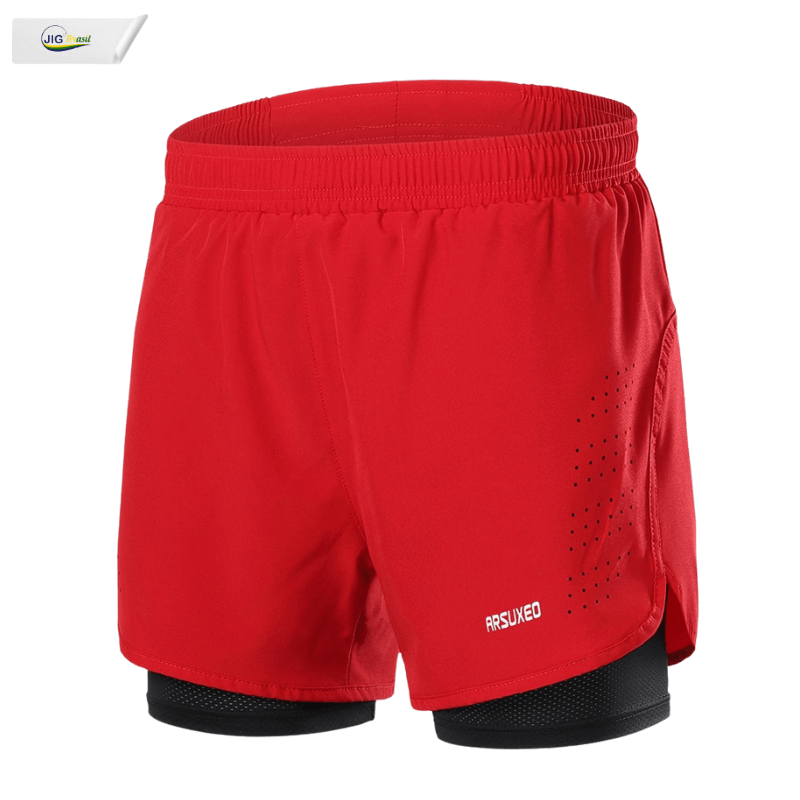 Short de Corrida com Forro Térmico Secagem Rápida RUNNING SHORT Frete Grátis - Jig Brasil