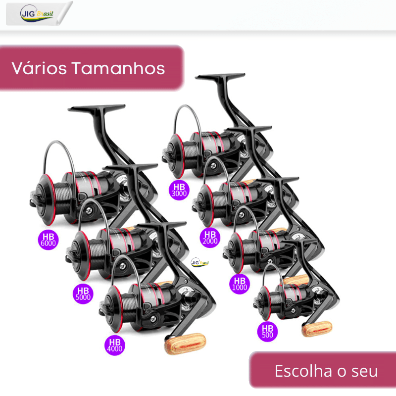 Molinete GB 2000 10K de Drag Carretel de Alumínio FRETE GRÁTIS - Jig Brasil