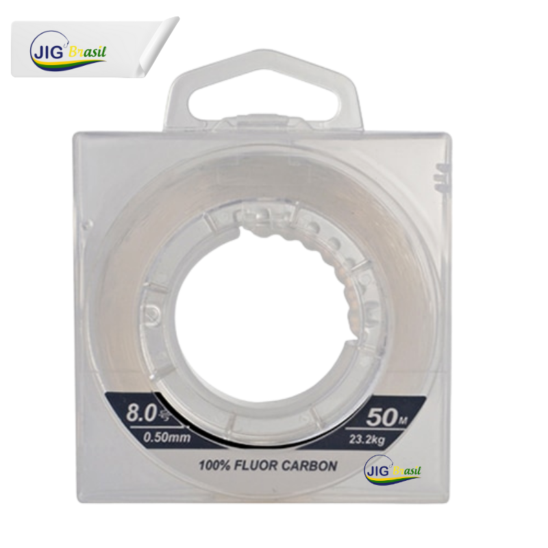 Linha 100% Fluorcarbono 50metros FRETE GRÁTIS - Jig Brasil