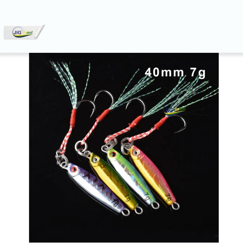 Micro Jig 7, 14, e 28 Gramas 4 Unidades Jig Brasil FRETE GRÁTIS - Jig Brasil