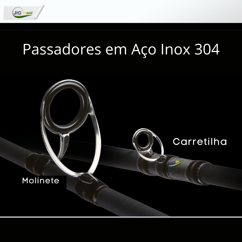 Vara para Pesca Media de Carbono 1.98, 2.28 e 2.58m FRETE GRÁTIS - Jig Brasil