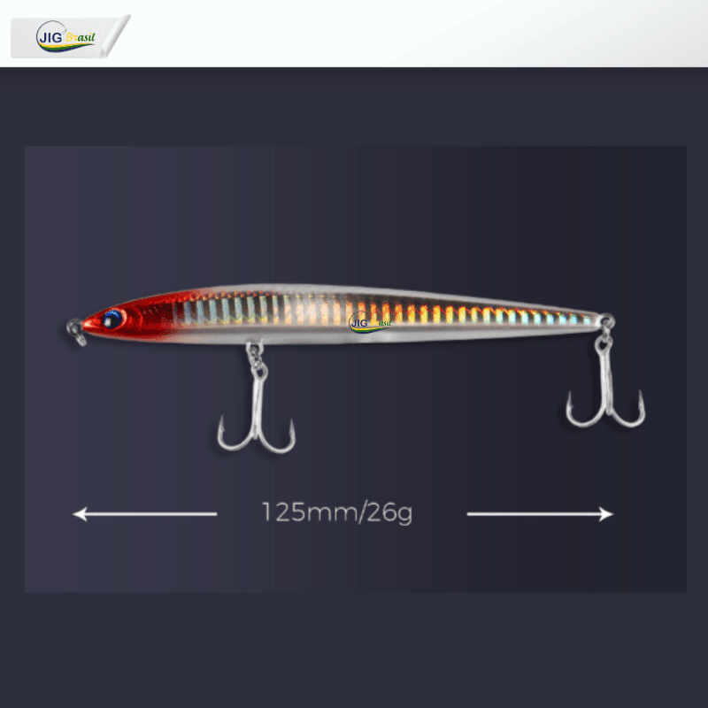 Isca Artificial de superfície Fuzil 125mm 28g FRETE GRÁTIS - Jig Brasil