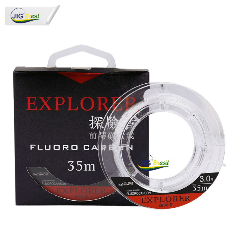 Linha Japonesa Explorer Fluorcarbono 35 mts FRETE GRÁTIS - Jig Brasil