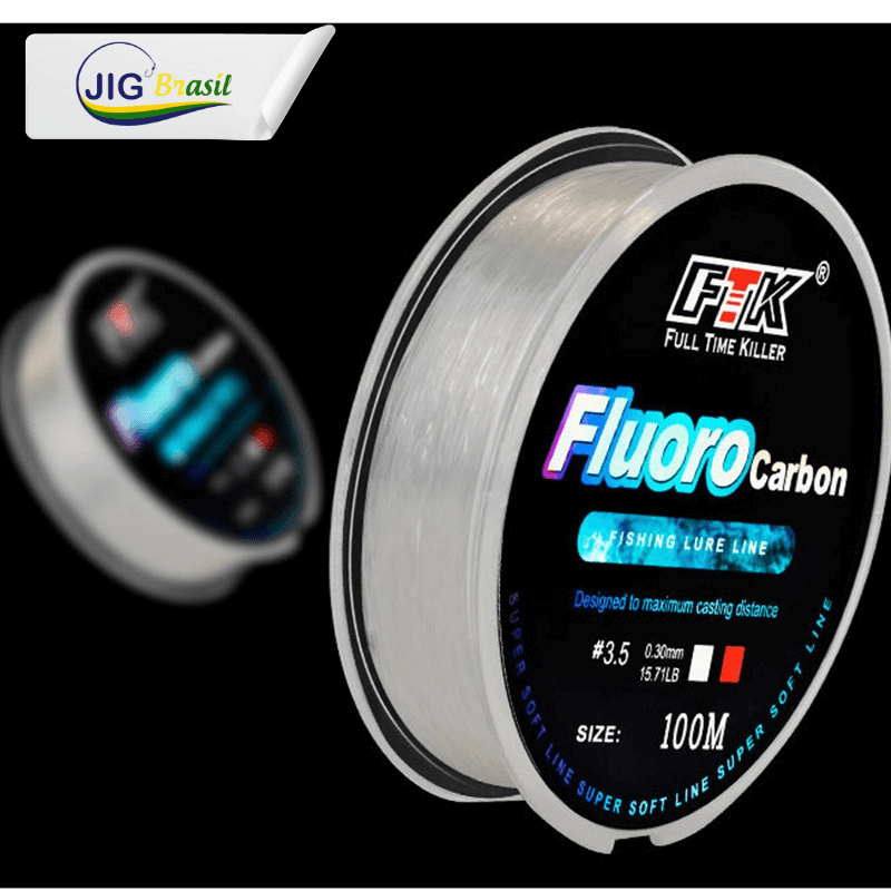 Linha Fluorcarbono FTK 100 Metros= FRETE GRÁTIS - Jig Brasil