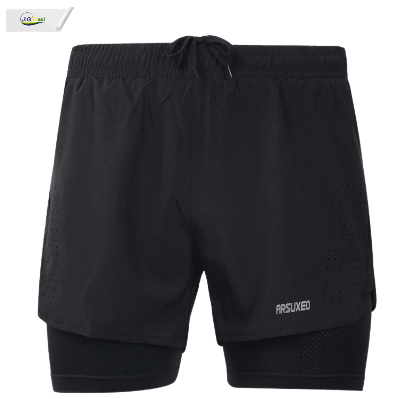 Short de Corrida com Forro Térmico Secagem Rápida RUNNING SHORT Frete Grátis - Jig Brasil