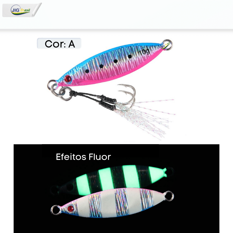 Micro Jig 5 e 10g FRETE GRÁTIS - Jig Brasil